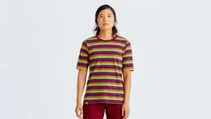 T-shirt à manches courtes Femme en coton - Striped S/F<Specialized Clearance